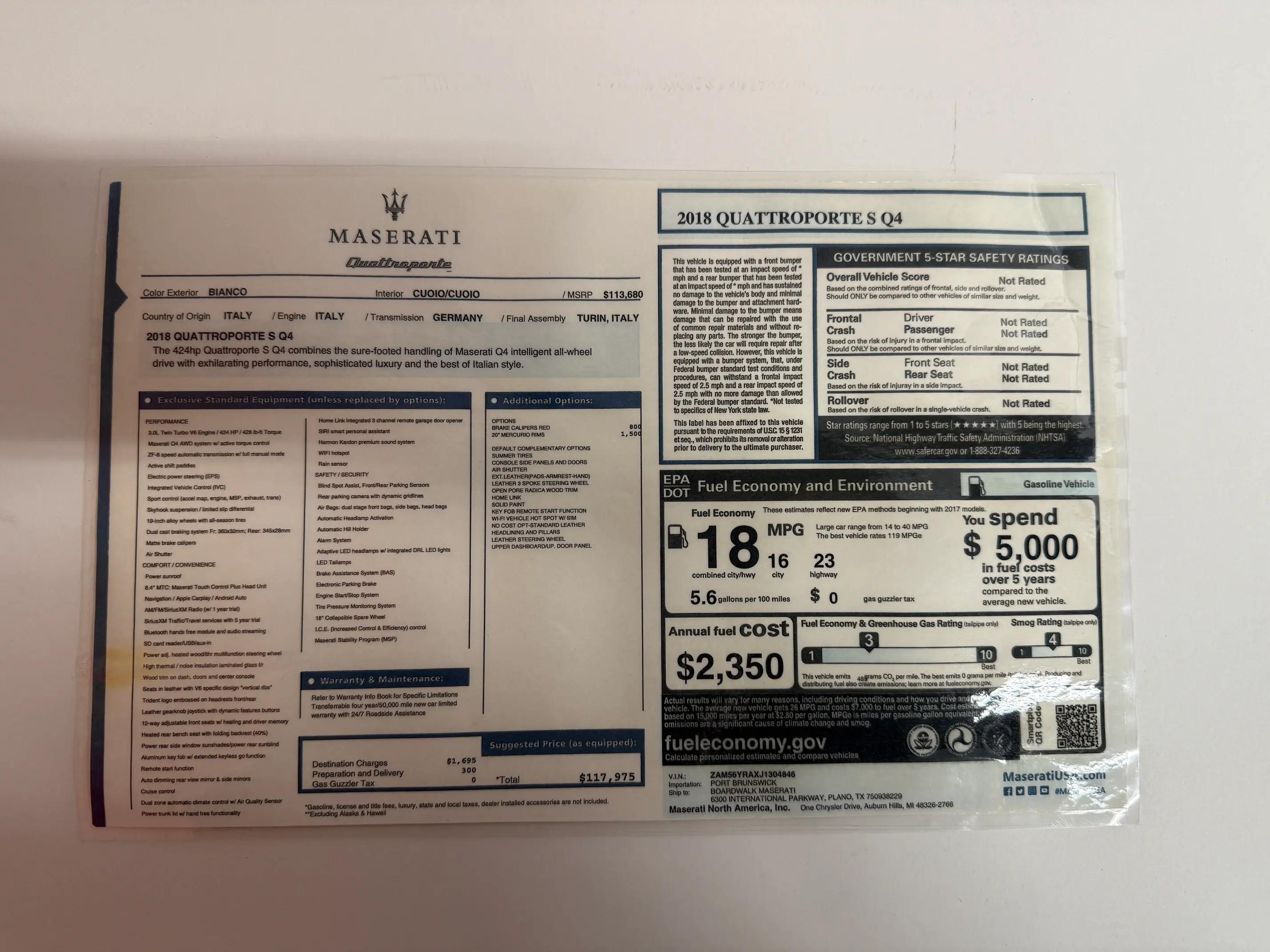 2018 Maserati Quattroporte