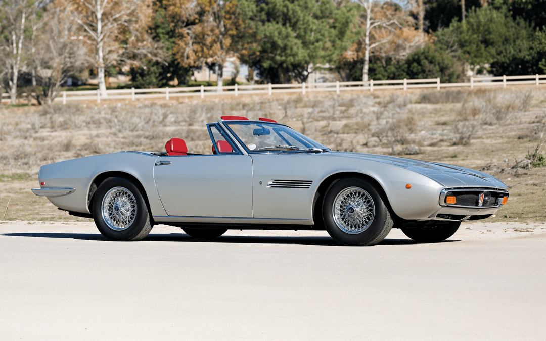 Maserati Ghibli in silver, a rare Italian grand tourer from the 1960s