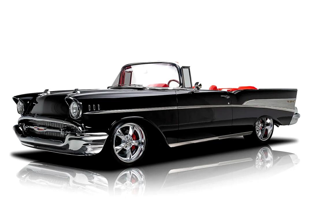 1957 Chevrolet Bel Air convertible restomod in black