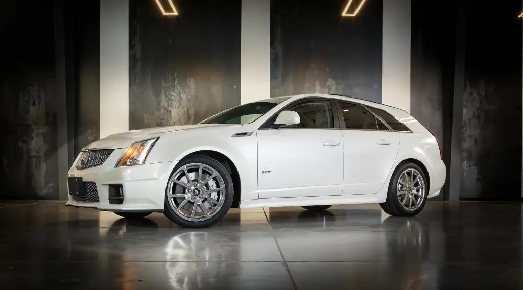 Cadillac CTS-V Wagon in black, blending performance with everyday usability