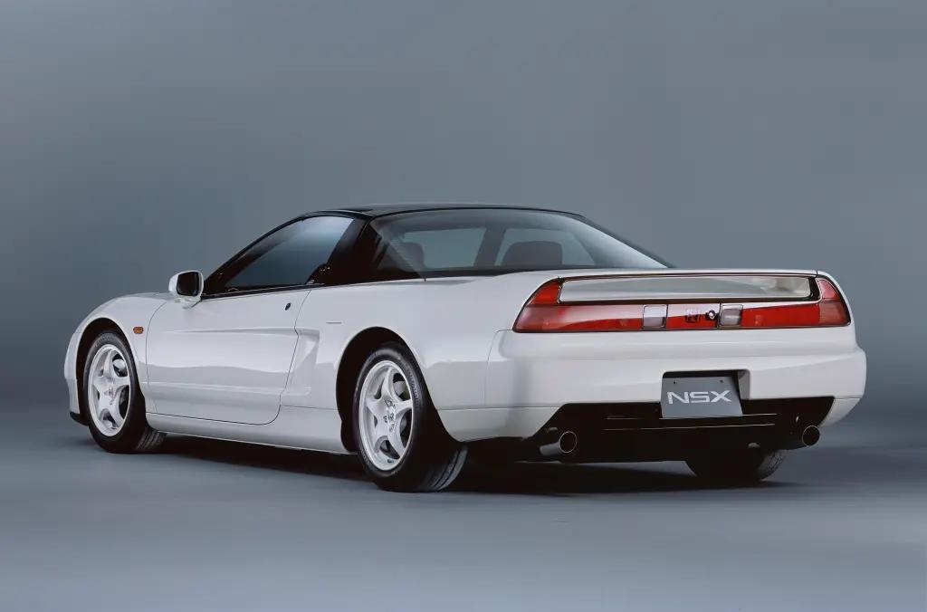 White Honda NSX-R, a lightweight performance car with a clean, sporty look
