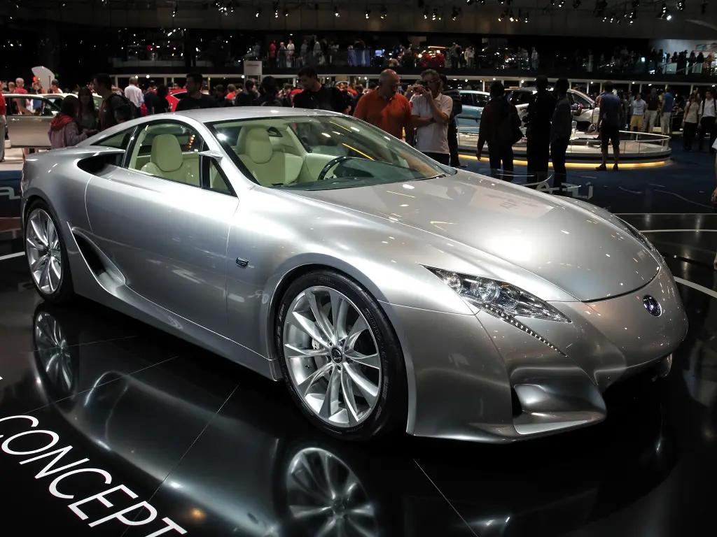Lexus LFA in orange, a rare Japanese supercar with bold styling