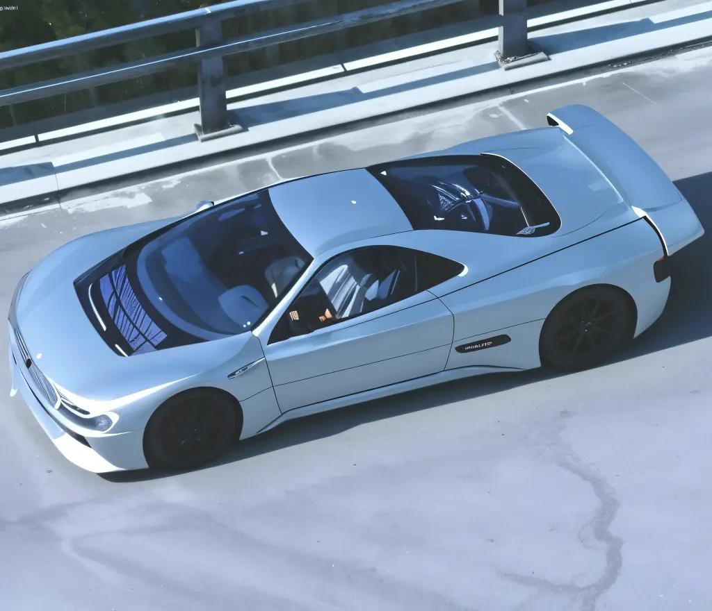 Peugeot Oxia on a race track, demonstrating its high-speed capabilities and advanced engineering