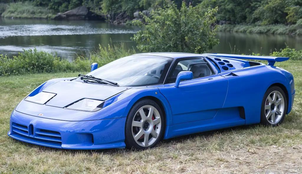 Bugatti EB110 Super Sport with a striking aerodynamic body and bold front grille