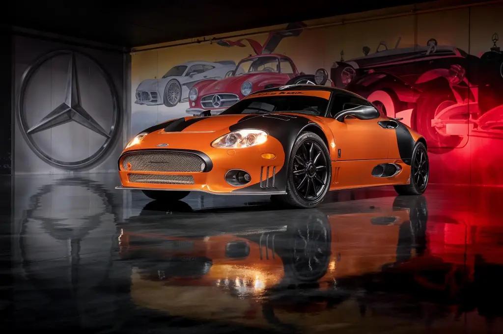 Spyker C8 Laviolette in silver, with distinctive aviation-inspired design
