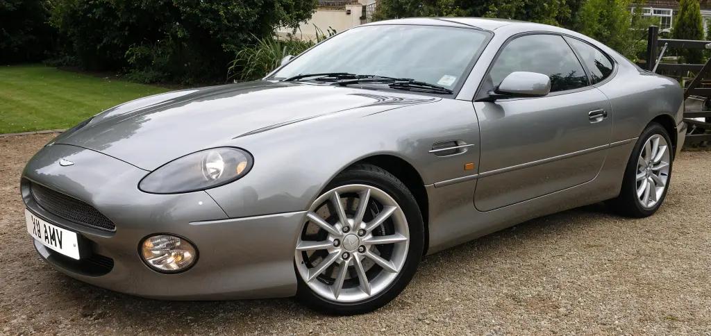 Aston Martin DB7 Vantage in British Racing Gray, blending luxury and performance