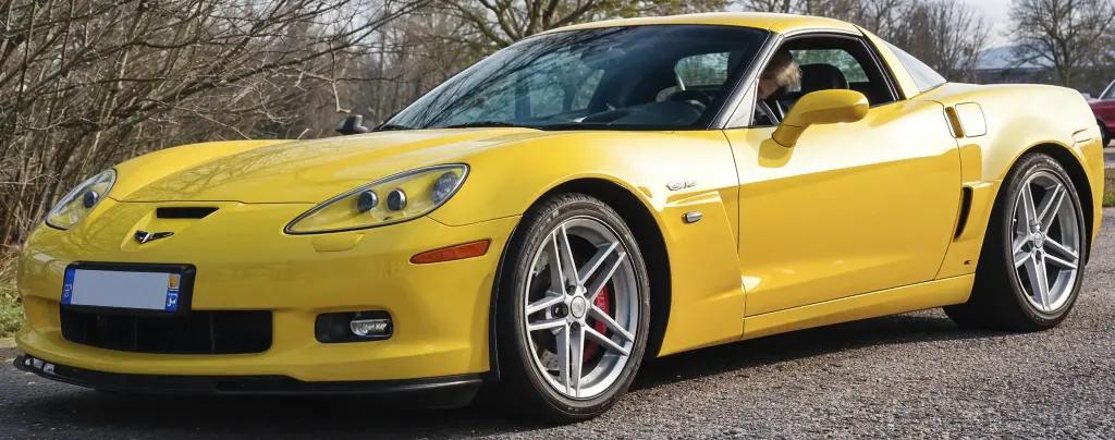 Chevrolet Corvette ZR1 in red, emphasizing its track-focused design